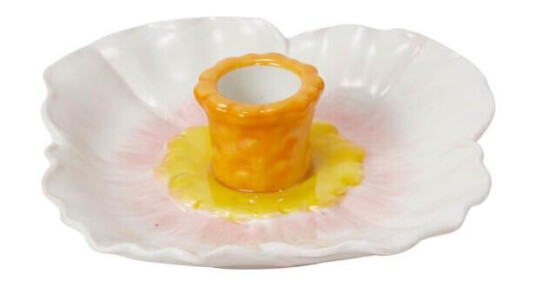Stiernholm Flora lysestake 12,5 cm beige/rosa Stiernholm Flora lysestake 12,5 cm beige/rosa