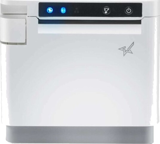 Star Mc Print3 Mcp31ci   Kvitteringsskriver   Direktetermisk   Rull 8 Cm   203 Dpi   Inntil 400 Mm/Sek   Usb C Lan Usb Vert   Kutter   Hvit