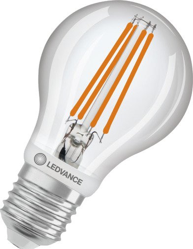 Ledvance E27 standardpære med bevegelsessensor 2700K 7,3W clear 116 mm x 60 mm Ledvance E27 standardpære med bevegelsessensor 2700K 7,3W clear 116 mm x 60 mm