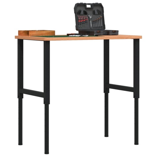 Arbeidsbenk 100x60x 71,5-98 cm heltre bøk rektangulær Arbeidsbenk 100x60x 71,5-98 cm heltre bøk rektangulær