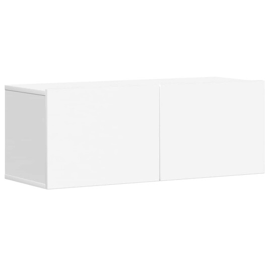 vidaXL TV-benksett 3 deler hvit sponplate