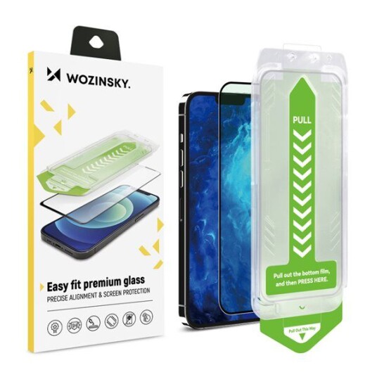 9H Herdet Glass Med Monteringsramme Iphone 14 Pro Max Wozinsky Premium Glass - Svart