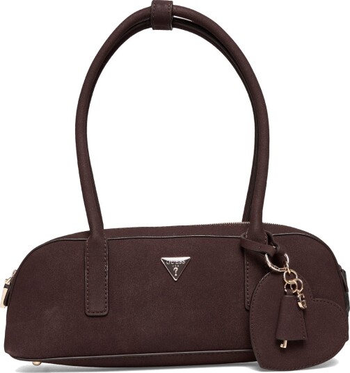 GUESS Isobel Sml Shoulder Satchel Brown ONE SIZE GUESS Isobel Sml Shoulder Satchel Brown ONE SIZE