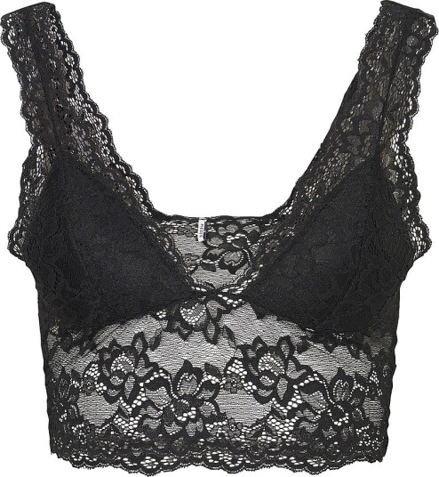 pieces - Myk BH pcLina Lace Bra Top - Svart