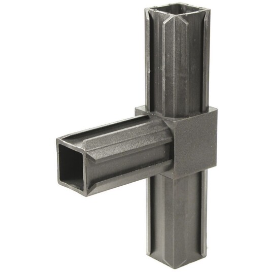 Alberts Skjøtestykke XD T PVC Sort 20x20