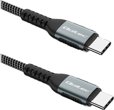 Qoltec Usb-Kabel Usb-C Hann Til Usb-C Hann Usb 2.0 20 V 5 A 1 M Svart