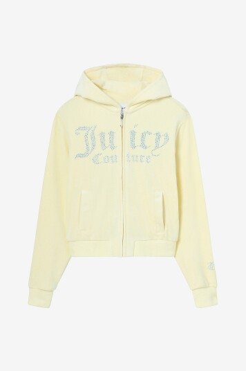 Juicy Couture   Hettegenser Velour Front Diamante Zip Thru   Brun