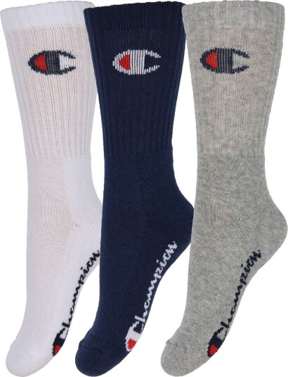 Champion Sokker Crew Socks 3 pakning Blå Champion Sokker Crew Socks 3 pakning Blå