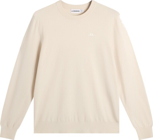 J.Lindeberg Henry Knitted Sweater Golfgenser herre Moonbeam X Large