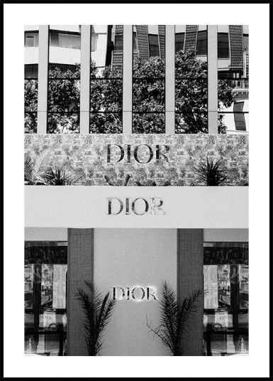 Dior Madrid Boutique Black & White Plakat Plakat / 70x100cm