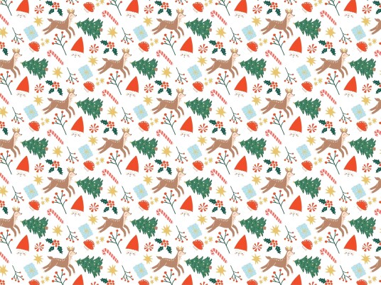 Partydeco Julepapir Reinsdyr PAP24
