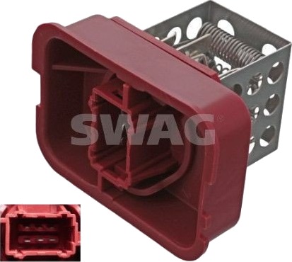 SWAG 40 94 8926 Motstand, kupévifte