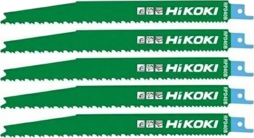 Hikoki 752024 Bajonettsagblad for metall og tre, 200 mm, 6-12 TPI, 5 stk.
