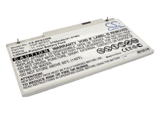 Sony VAIO SVT14 batteri (3760 mAh 11.1 V, Sølv) Sony VAIO SVT14 batteri (3760 mAh 11.1 V, Sølv)