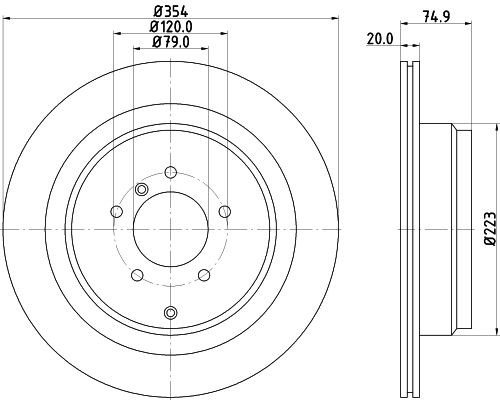 Bremseskive HELLA 8DD 355 115-291