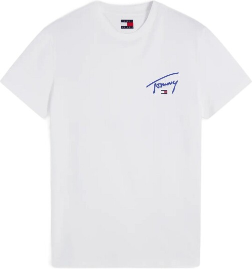 Tommy Jeans Tjm Slim Signature Chest Tee Ext White XXXL