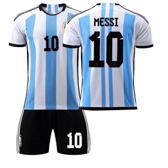 Argentina Messi Premium Fotballtrøye 2022 med 3 stjerner Kids 26140 150CM