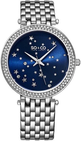 So & Co New York Dameklokke 5576.2 Chelsea Blå/Stål Ø38 mm