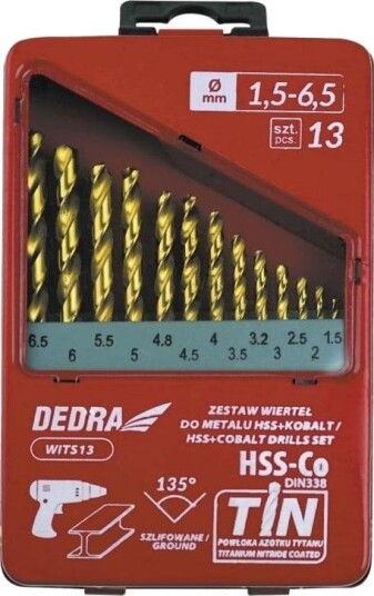 Boresett Dedra Wits13 Dedra, 13 Stk For Metall