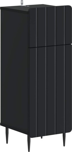vidaXL Baderom Oppbevaringsskap ZWOLLE Svart 30 x 31 x 79,5 cm