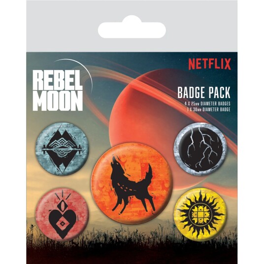 Rebel Moon Pins 5-pk -  - Voksen - Metall
