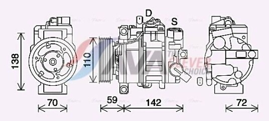 AC kompressor AVA Clever Choice AIAK411