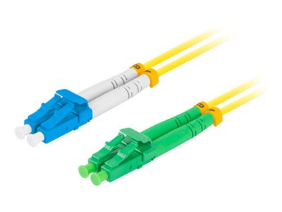 Lanberg Koblingskabel Lc/Apc Enkeltmodus Hann Til Lc/Upc Enkeltmodus Hann 1 M 1 M 3 Mm Fiberoptisk Dupleks 9 / 125 Micron G.657.A1 Halogenfri Gul FO LALU SD11 0010 YE