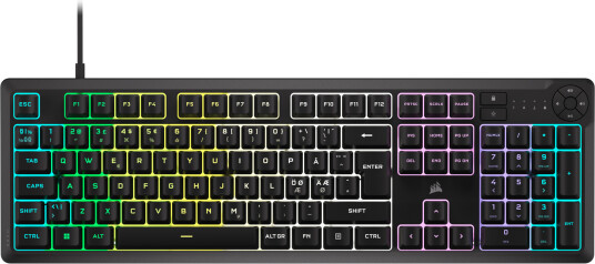 Corsair K55 CORE RGB Gamingtastatur med Nordisk Oppsett og Kablet Tilkobling - Svart Corsair K55 CORE RGB Gamingtastatur med Nordisk Oppsett og Kablet Tilkobling - Svart