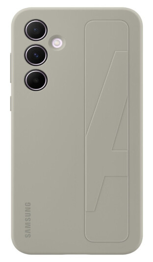 Samsung Galaxy A55 Standing Grip Mobildeksel Grå - Silikonbeskyttelse