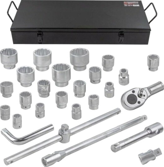 Verktøysett Forcekraft 26 Deler 3/4" 12 Kantede Verktøysett Forcekraft 26 Deler 3/4" 12 Kantede