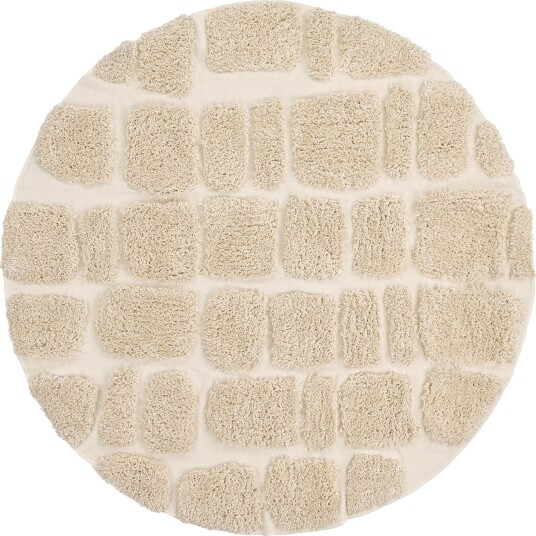 Rundt teppe Otranto Natural Cotton Shaggy off white Størrelse: Ø 200 cm Rundt teppe Otranto Natural Cotton Shaggy off white Størrelse: Ø 200 cm