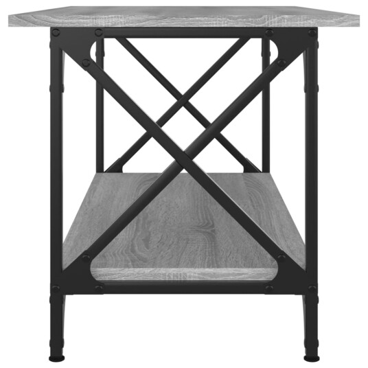 vidaXL Salongbord grå sonoma 80x45x45 cm konstruert tre og jern