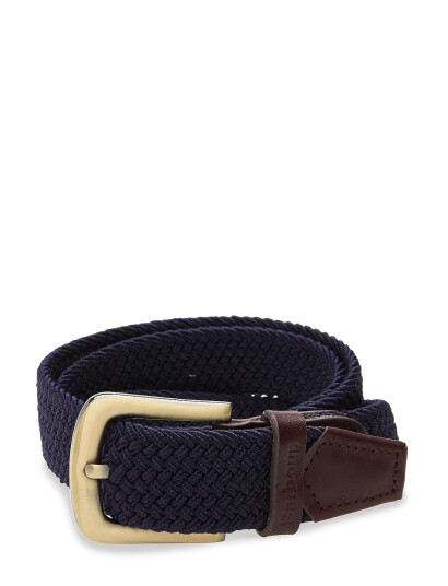 Barbour Barbour Stretch Webbing Leather Belt - Blue - 110 CM Barbour Barbour Stretch Webbing Leather Belt - Blue - 110 CM