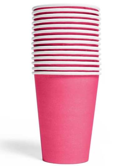 14 stk Hot Pink Pappkrus 210 ml 14 stk Hot Pink Pappkrus 210 ml