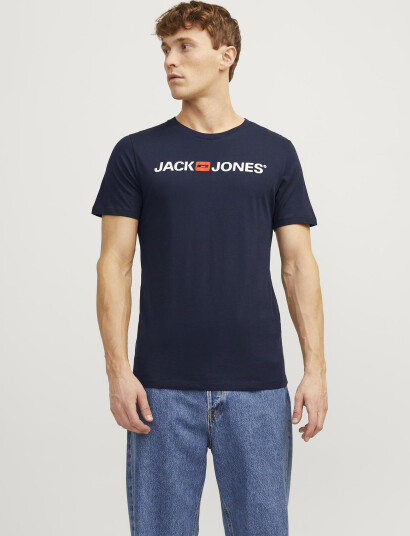 Jack & Jones Jjecorp Old Logo Tee Ss O-Neck  Noos - Navy - XS