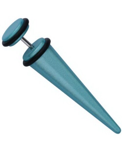 Fake Expander Metallic Turquoise Fake Piercing