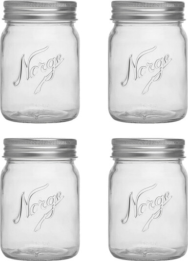Hadeland Glassverk Norgesglasset 0.7L Med skrulokk 4pk Hadeland Glassverk Norgesglasset 0.7L Med skrulokk 4pk