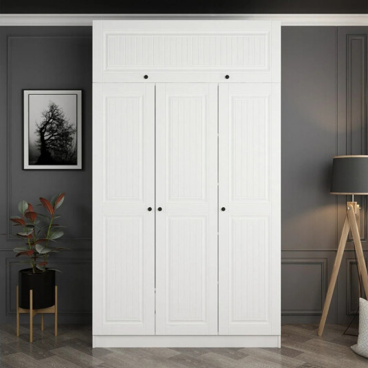 Minar Garderobe 135 cm - Hvit