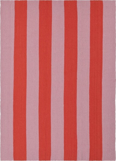 Ullteppe Garine rosa/rød Størrelse: 80 x 150 cm