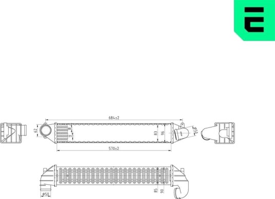 Intercooler ERA 672059 Intercooler ERA 672059