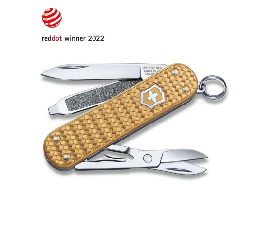 Victorinox Classic Precious Alox Brass Gold   Lommekniv