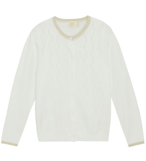 Creamie Cardigan Pointelle   Cream   110