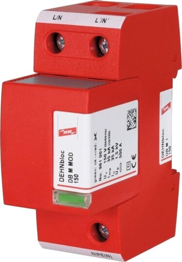Dehn Overspenningsvern Dehnbloc M 1 255 1-Polet For 230V AC-Nett Dehn Overspenningsvern Dehnbloc M 1 255 1-Polet For 230V AC-Nett