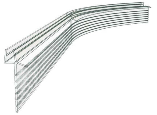 Vikingbad Subbelist Liam Buet PVC H51mm Rivbar - B79cm Klar / Høyre