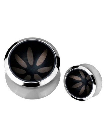 Aab Innhulet Svart Piercing Plugg Strl 8 mm