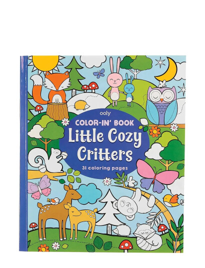 Ooly Malebok Little Cozy Critters Multi Patterned One Size