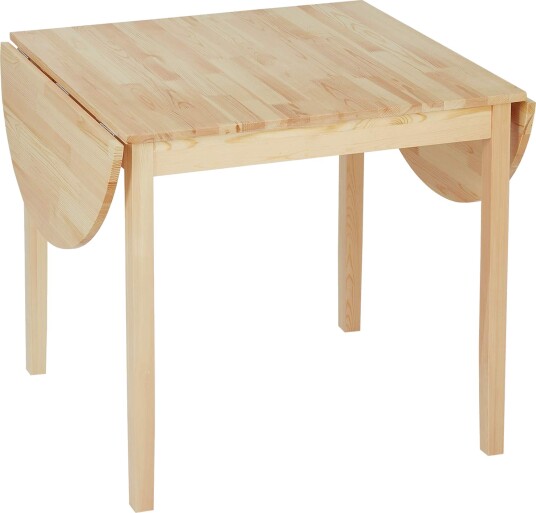 Spisebord i tre sammenleggbart kjøkkenbord for 6 personer med drop leaf design 140 x 70 x 75 cm naturlig tre