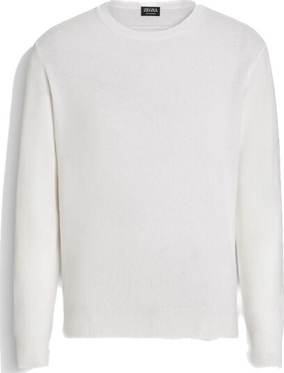 Zegna Herre Strikkevarer Hvit 3XL,