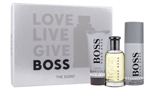 Hugo Boss Boss Bottled Gavesett med Parfyme 100ml, Dusjgel 100ml og Deodorant 75g Hugo Boss Boss Bottled Gavesett med Parfyme 100ml, Dusjgel 100ml og Deodorant 75g