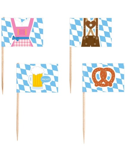 30 stk Oktoberfest Muffins/Kake Flagg 30 stk Oktoberfest Muffins/Kake Flagg